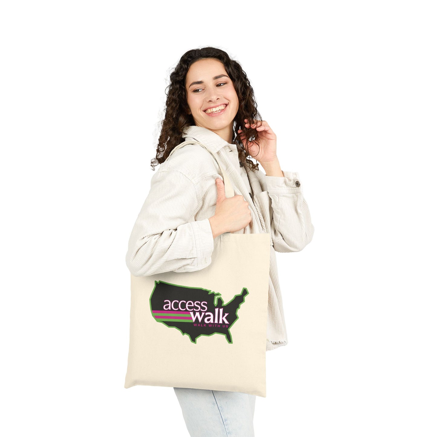 Access Walk “Walk With Us” Canvas Tote Bag