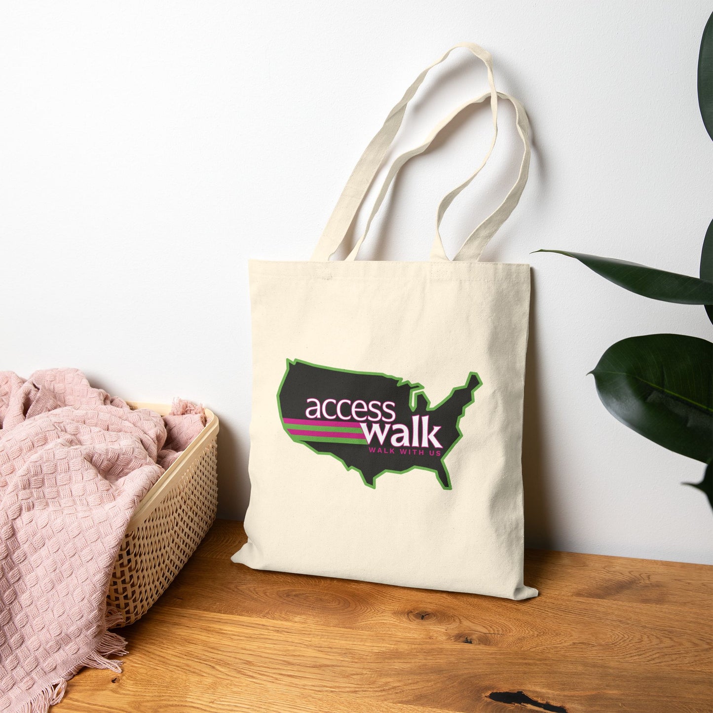Access Walk “Walk With Us” Canvas Tote Bag