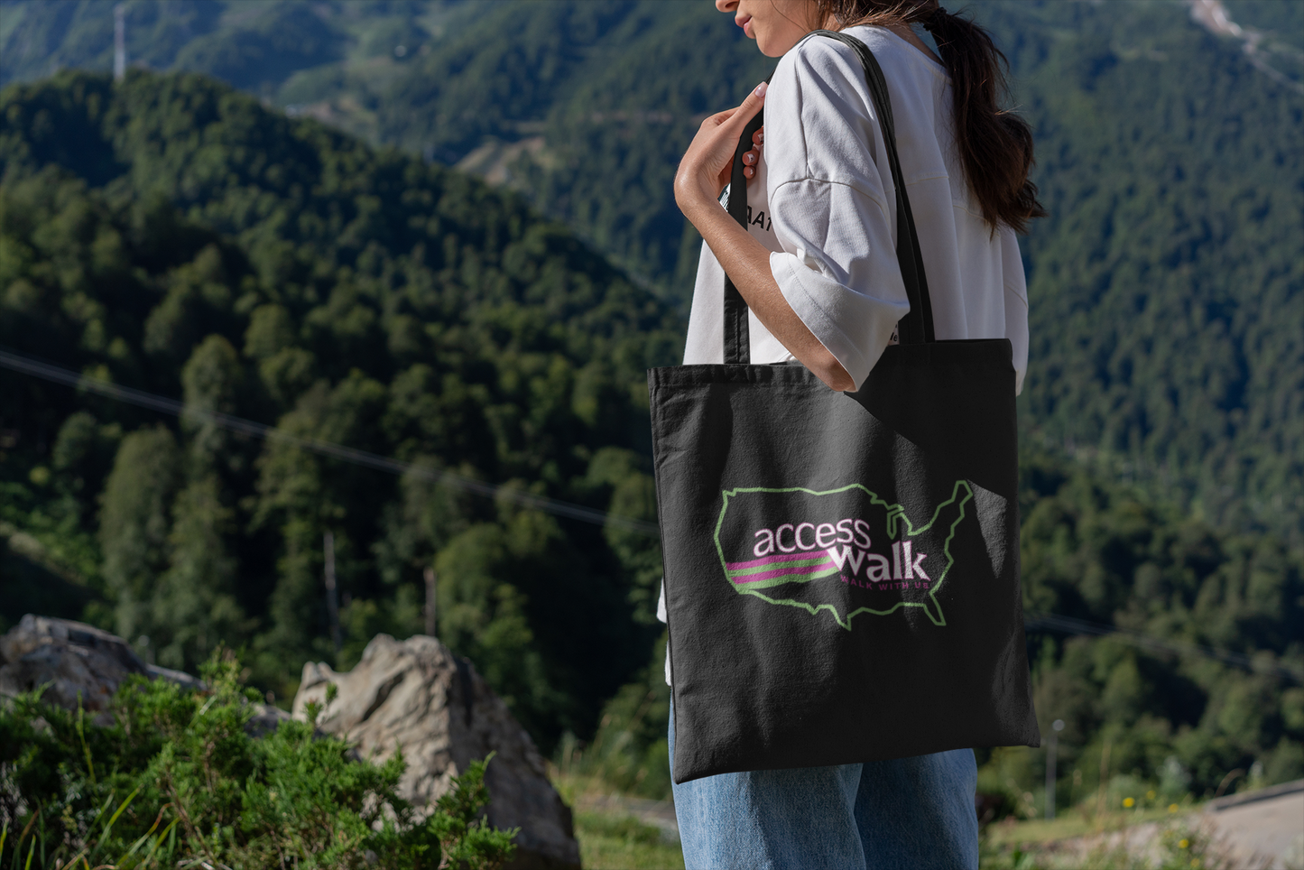 Access Walk “Walk With Us” Canvas Tote Bag