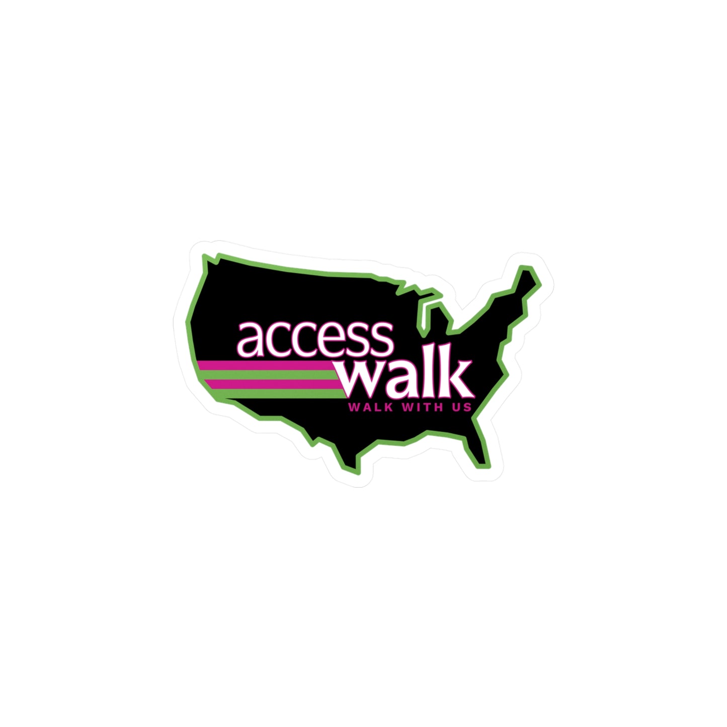 Access Walk “Walk With Us” Vinyl Sticker (3" x 4")