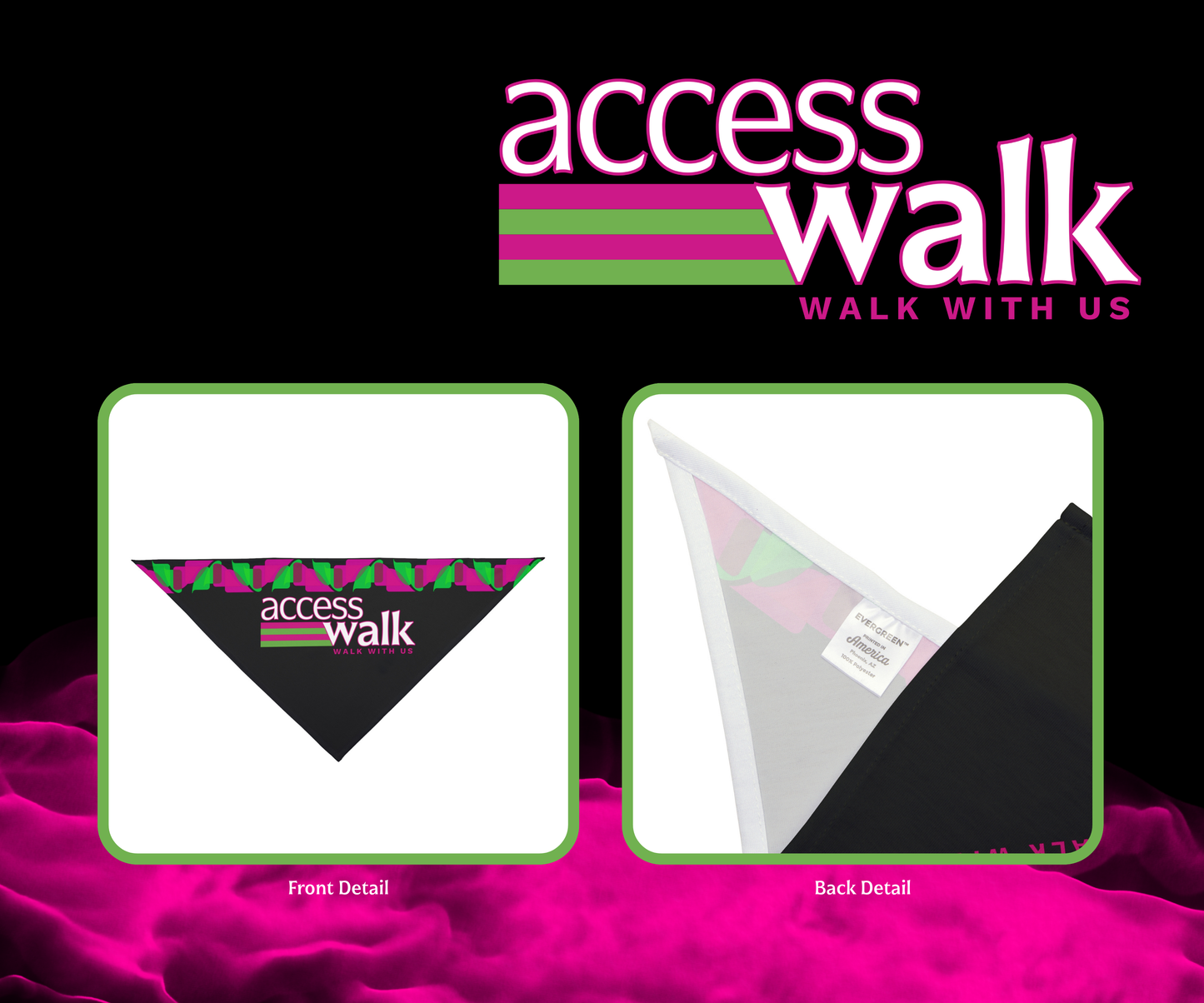 Access Walk Pet Bandana – “Walk With Us” Edition