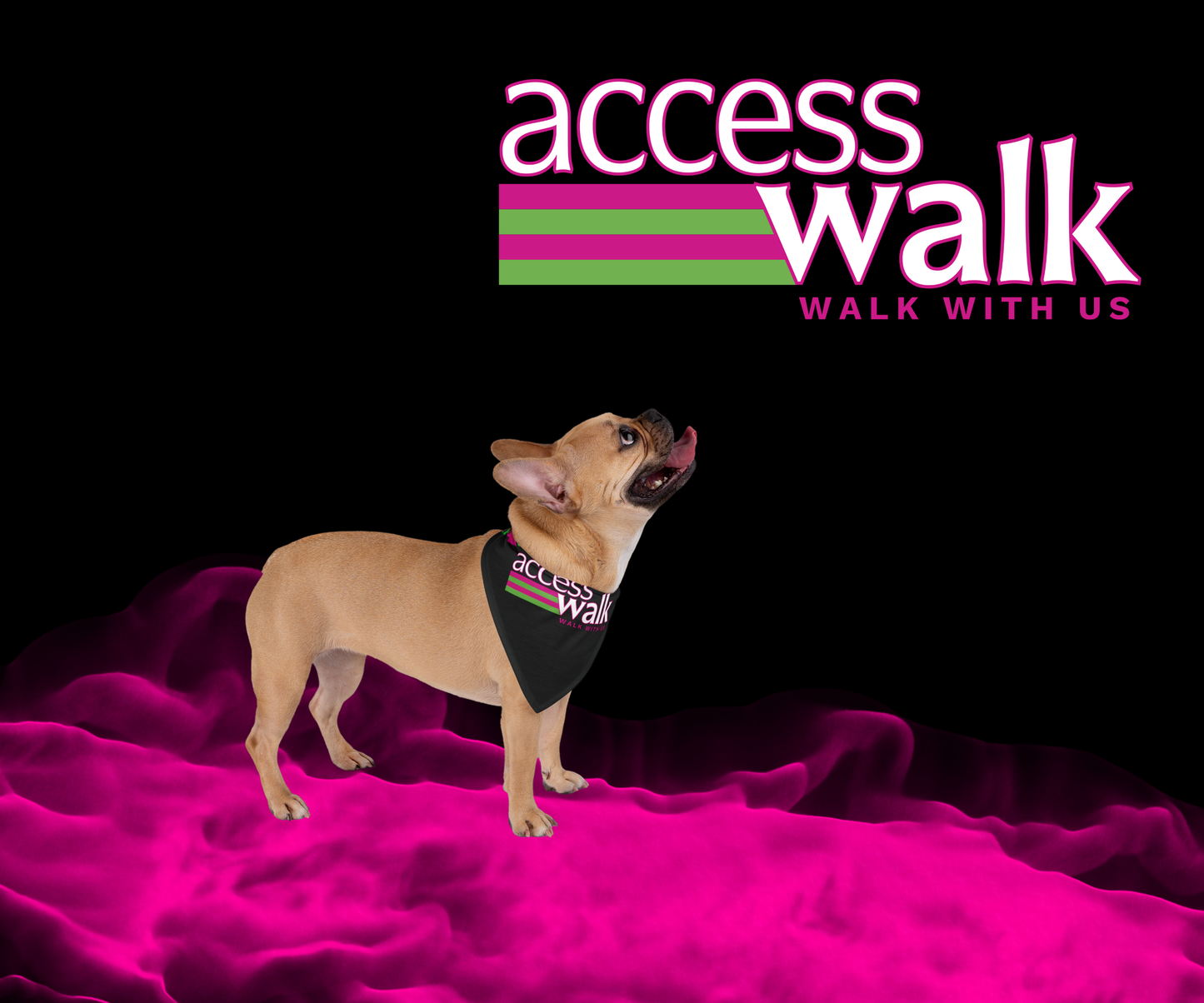 Access Walk Pet Bandana – “Walk With Us” Edition