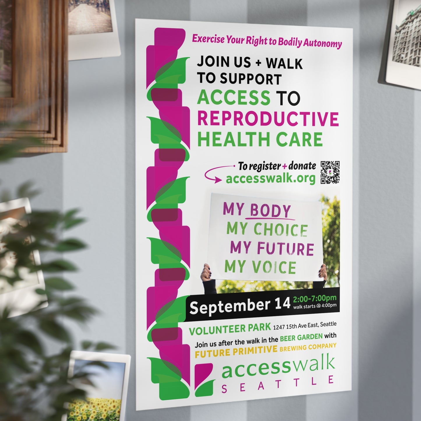 Access Walk Fundraiser Event Advertising Poster - White