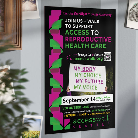 Access Walk Fundraiser Event Advertising Poster - Black