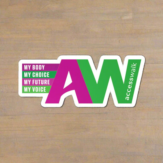 Access Walk - My Body My Choice - vinyl sticker