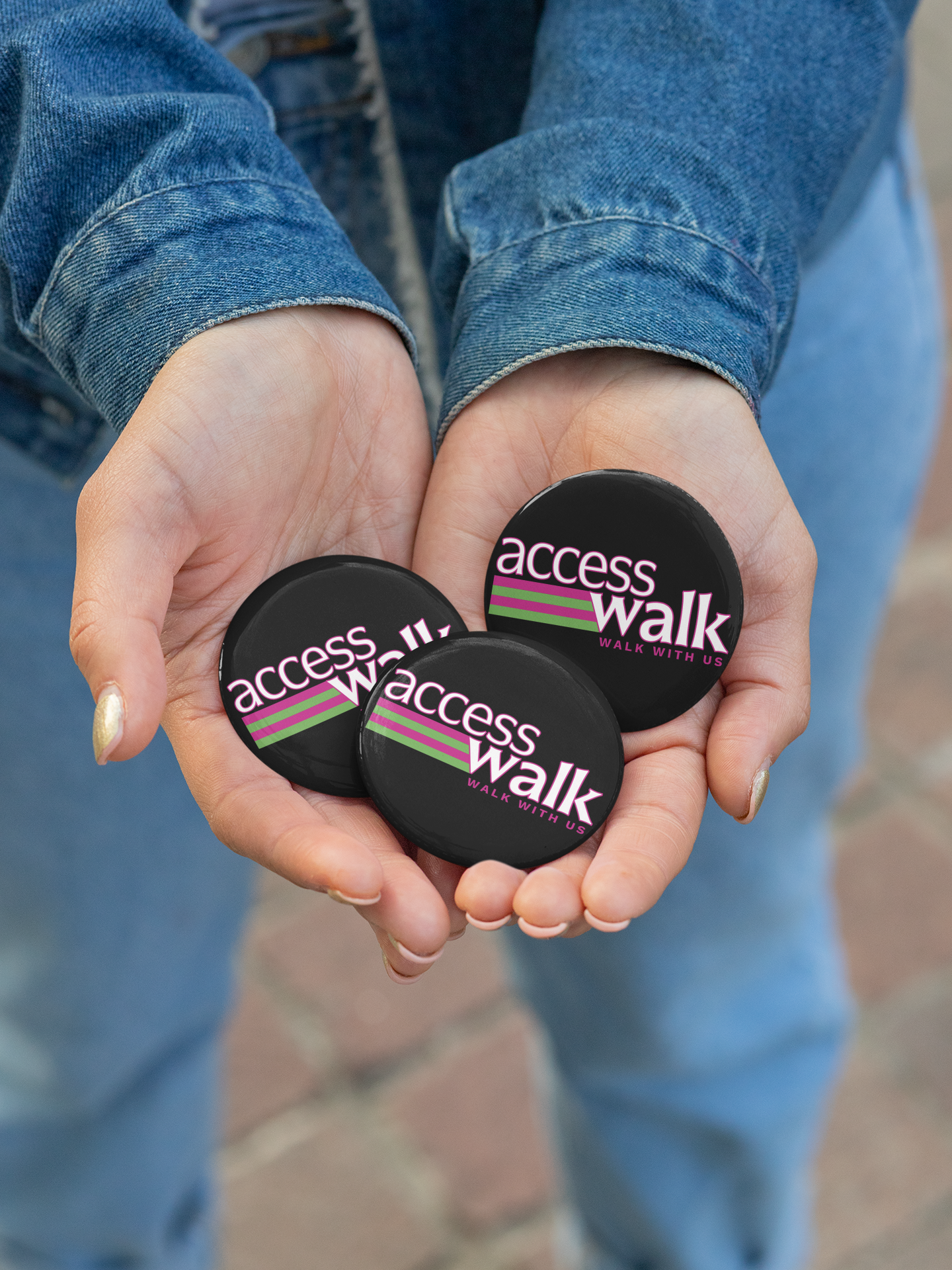 Access Walk “Walk With Us” Pin Button
