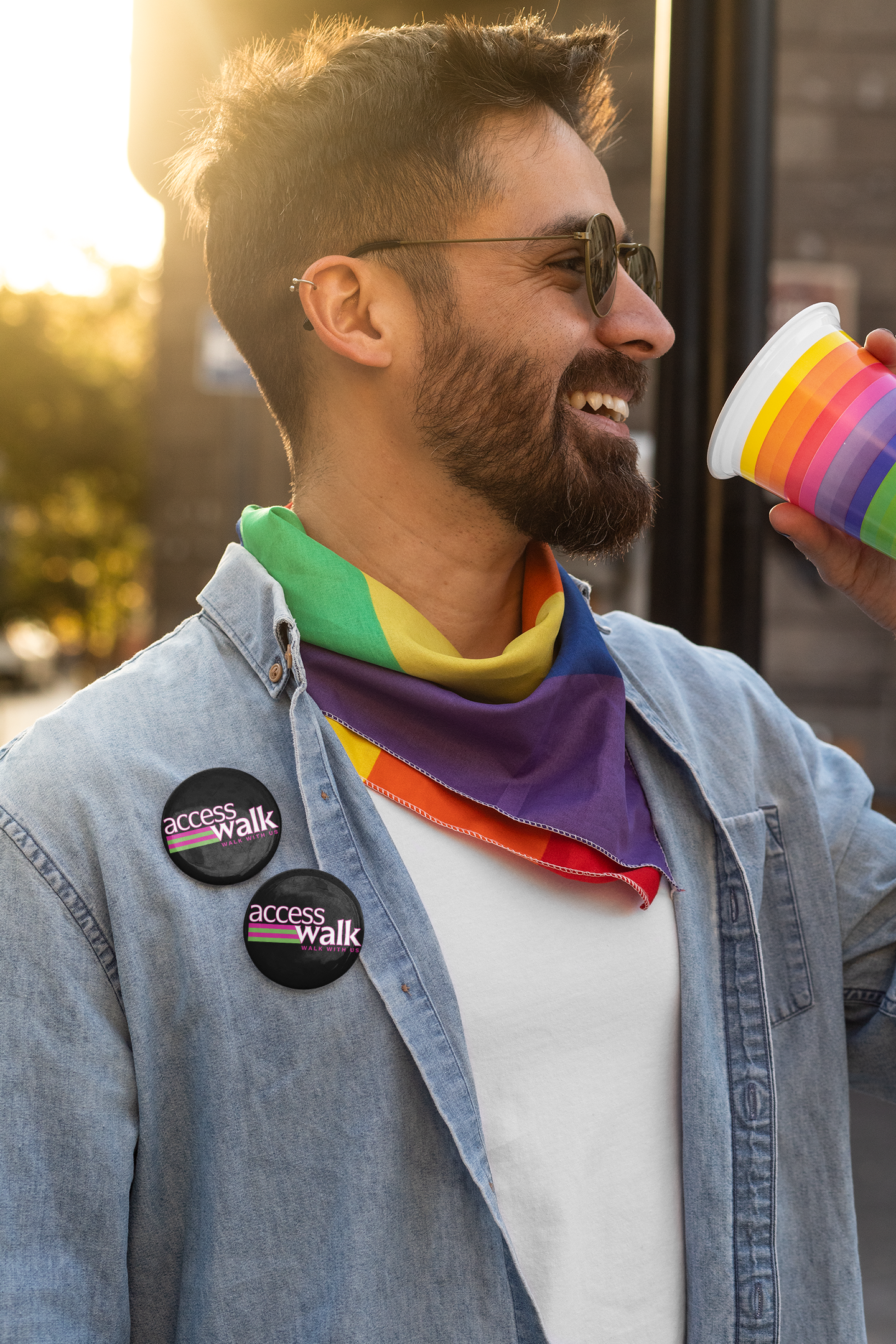 Access Walk “Walk With Us” Pin Button