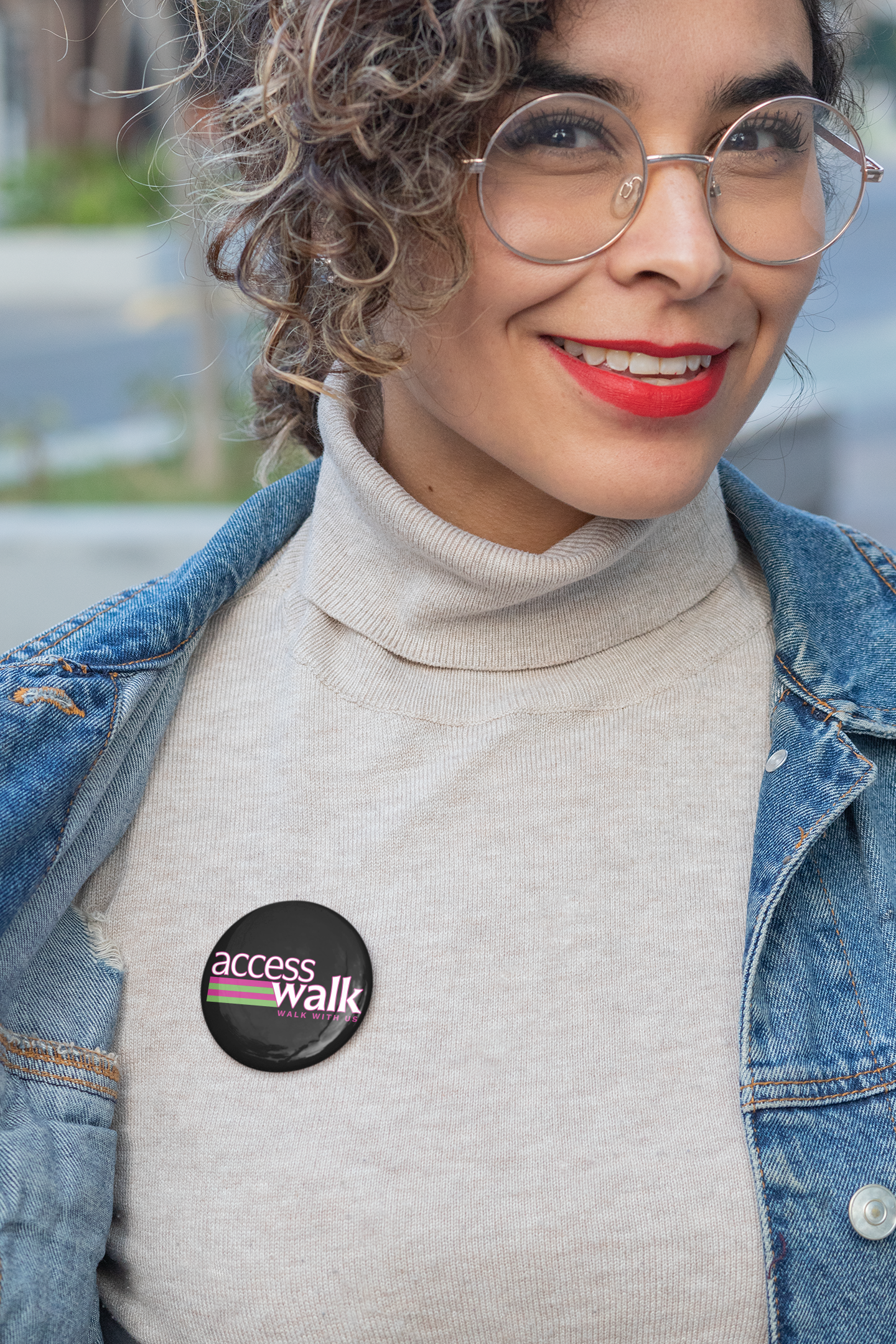 Access Walk “Walk With Us” Pin Button