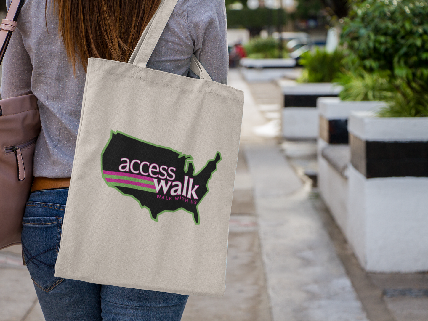 Access Walk “Walk With Us” Canvas Tote Bag
