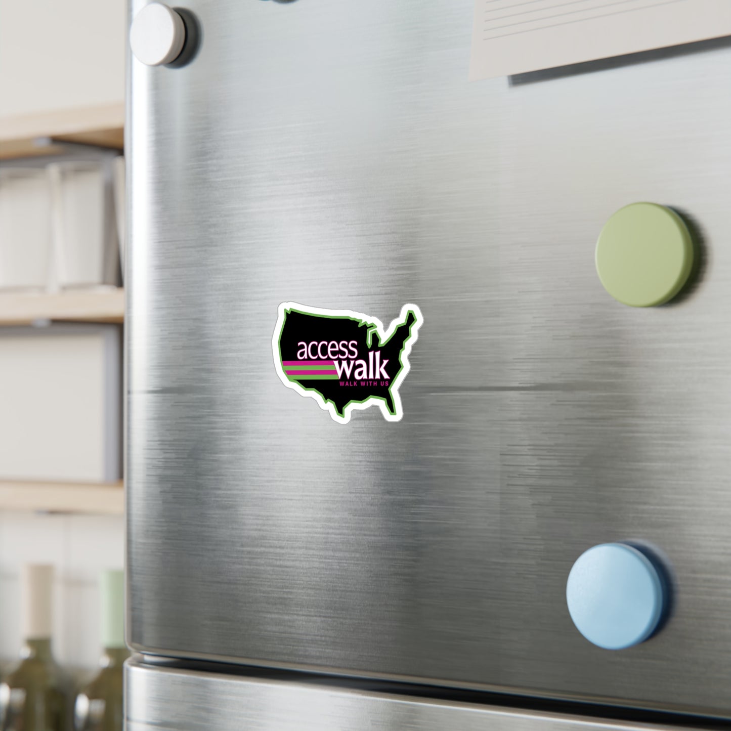 Access Walk “Walk With Us” Vinyl Sticker (3" x 4")