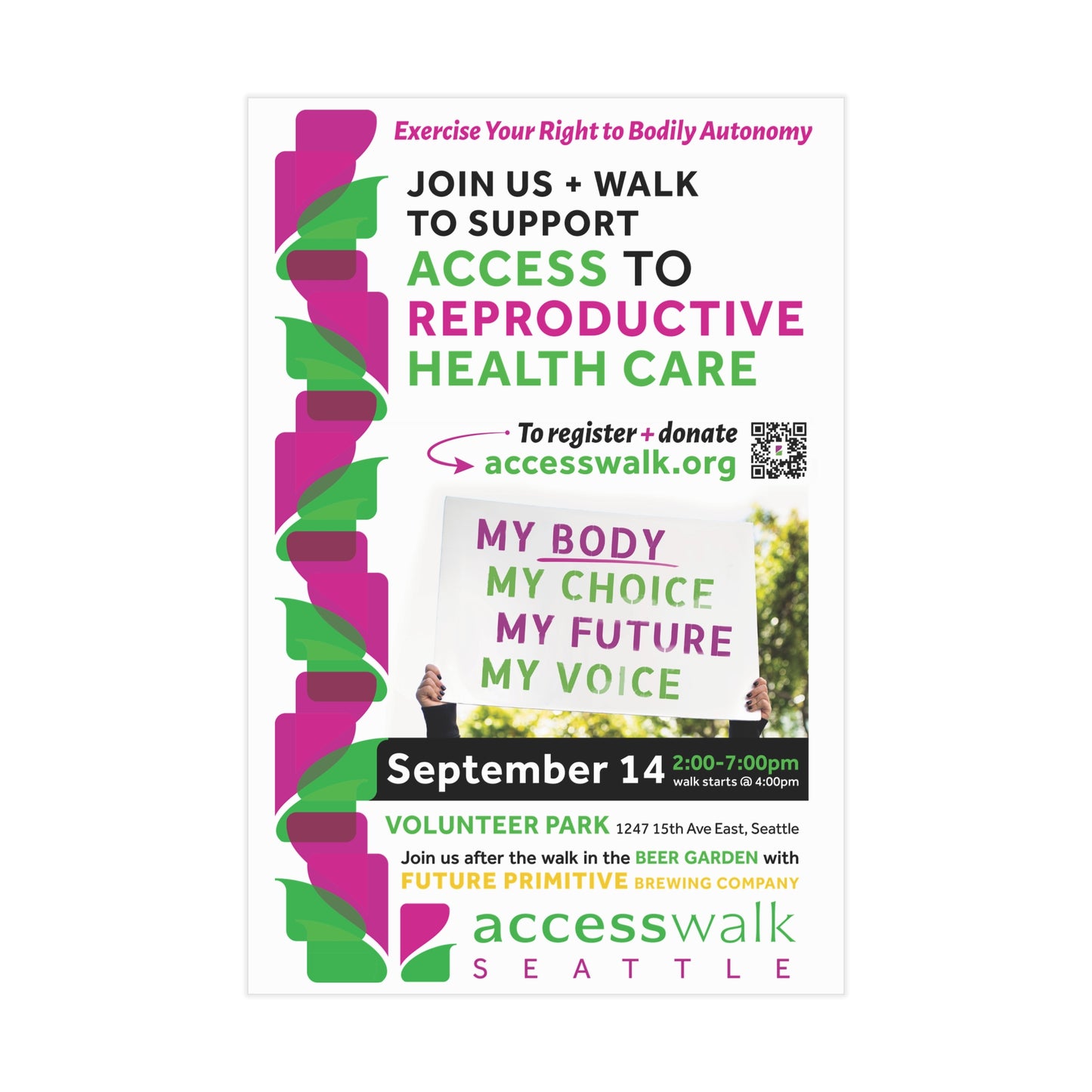 Access Walk Fundraiser Event Advertising Poster - White