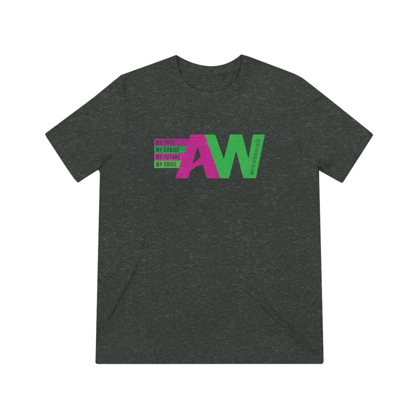 Access Walk - charcoal Triblend t-shirt